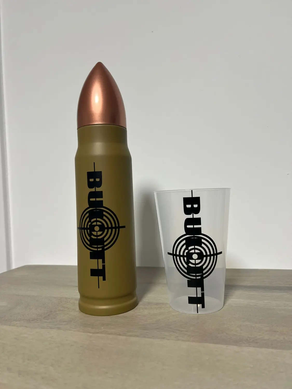 Werbemittel Weil - Bullitt bedruckt auf Flasche und Glas