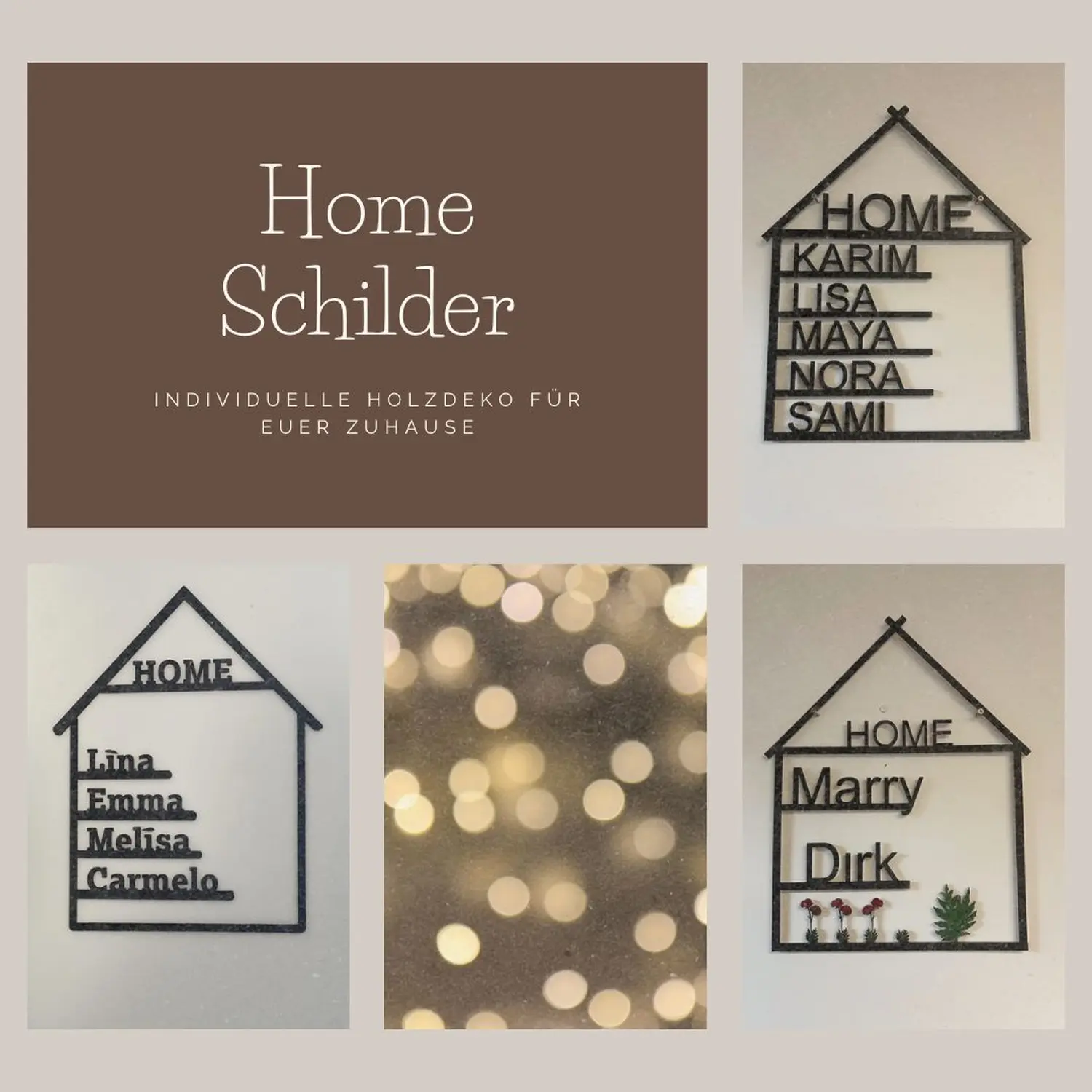 Werbemittel Weil - Personalisierte Weihnachtsartikel, Familiennamen zu Hause